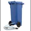 Strahlgutltonne 80 Liter blau mit Ansaugung